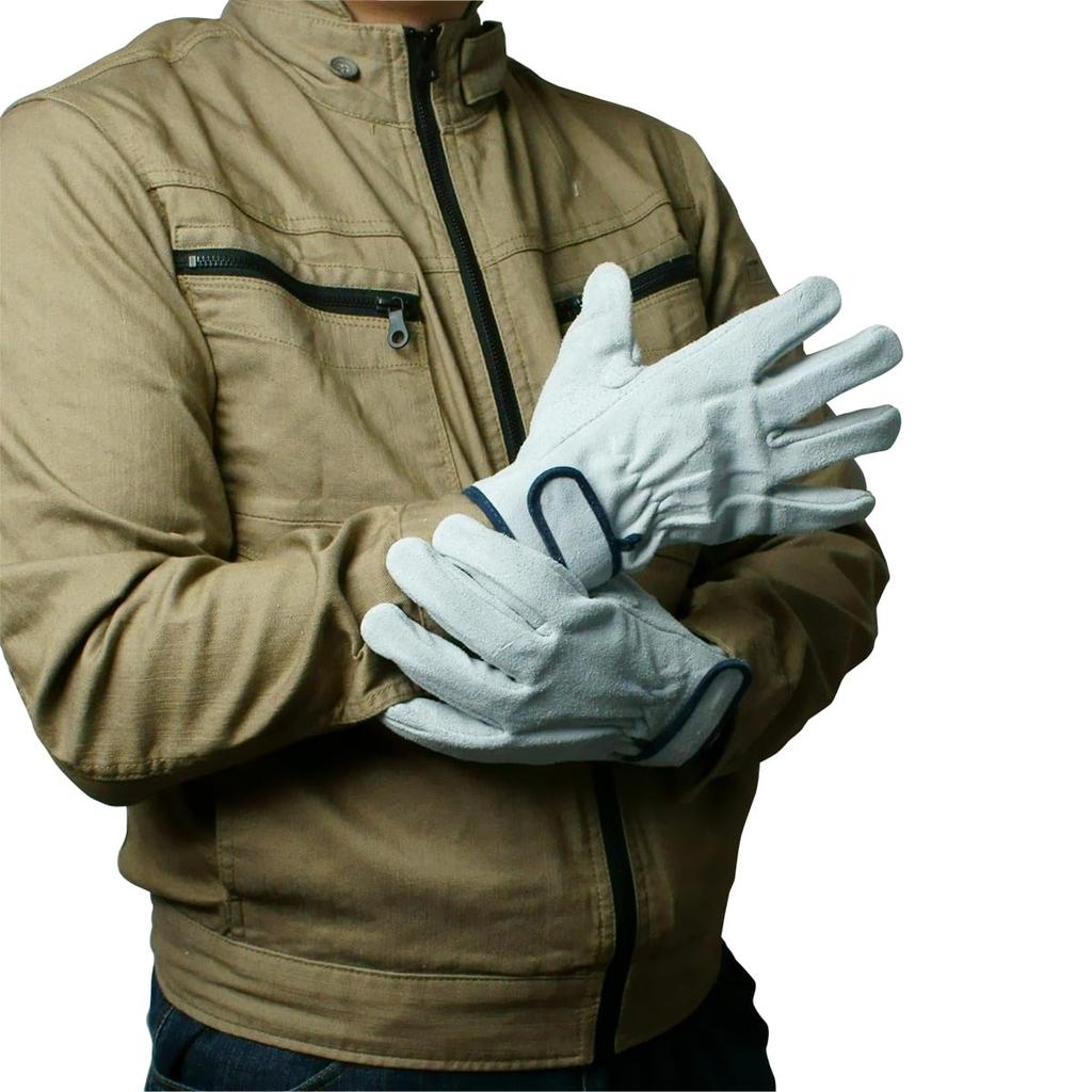 Bulk Cowhide Leather Gloves with Velcro 10 Size [ACE] Purchase Closure, Pairs, L, AG441-10P