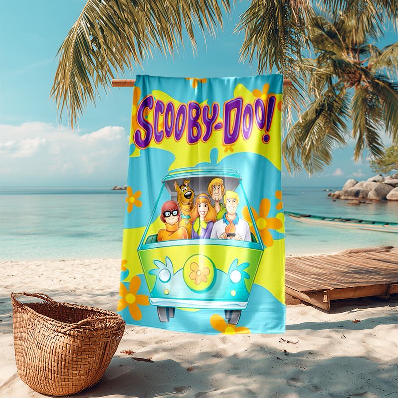 Halloween Fantasy Comedy Adventure Cartoon Movie Scooby-Doo Towel Outdoor Camping Vacation Swimming Beach Towel Outdoor Absorbent Bath Towel Y1