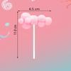 3D Cloud Cake Decoration Inserts: White & Pink, Small & Long Styles
