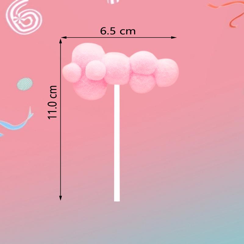3D Cloud Cake Decoration Inserts: White & Pink, Small & Long Styles