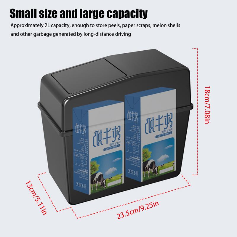 Auto Mülleimer Aufbewahrung Müllbehälter Auslaufsicherer Organizer Tragbarer Wasserdichter Mülleimer 2L Fassungsvermögen Mehrzweckbehälter