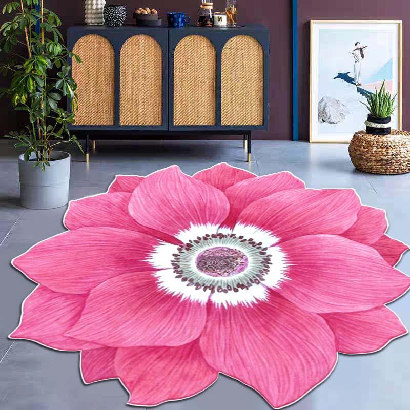 Creative Cartoon Flower Round Rug for Living Room or Bedroom