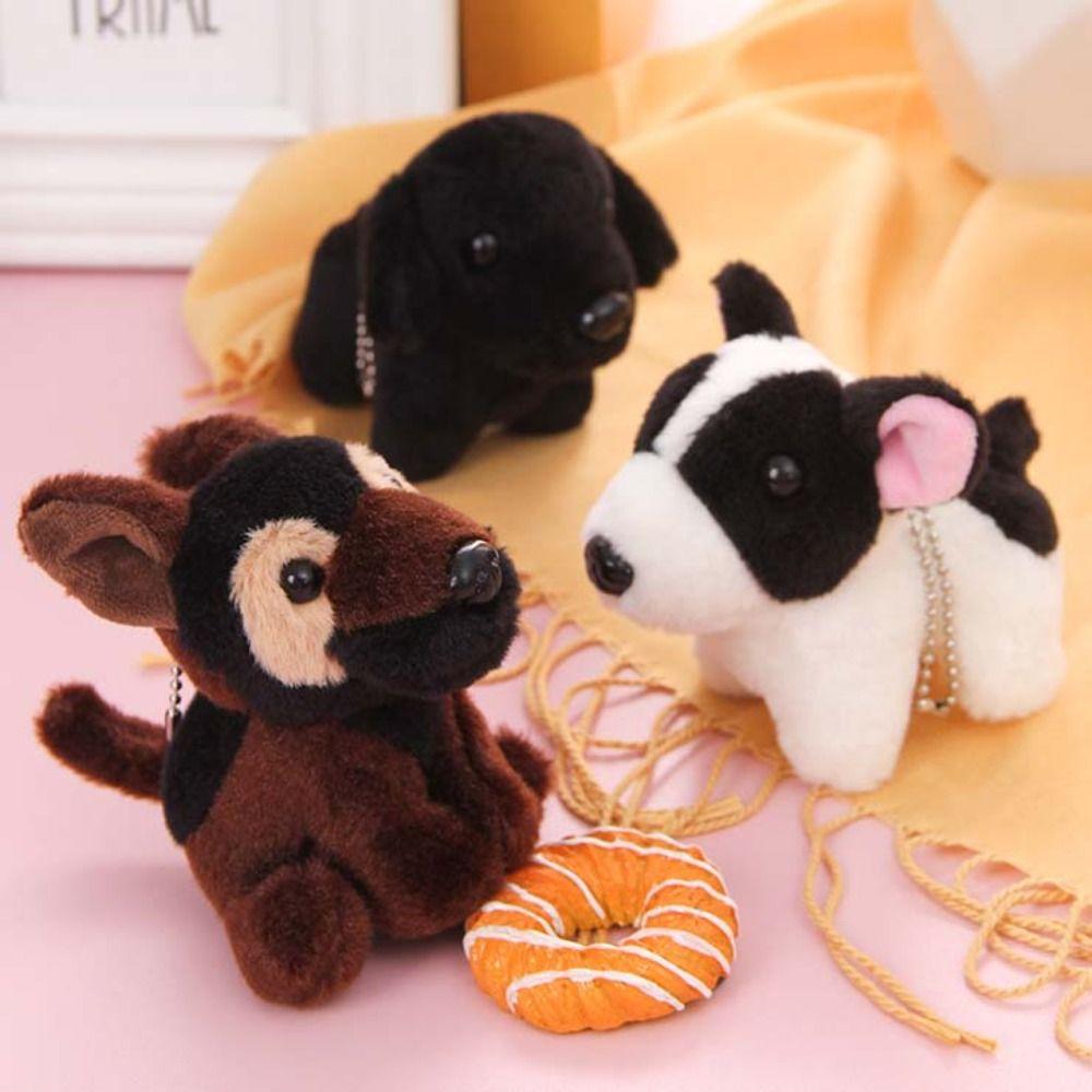 Bag Charm Puppy Plush Keychain Decoration Dog Plush Doll Birthday Present Dog Pendant  Car Keyrings