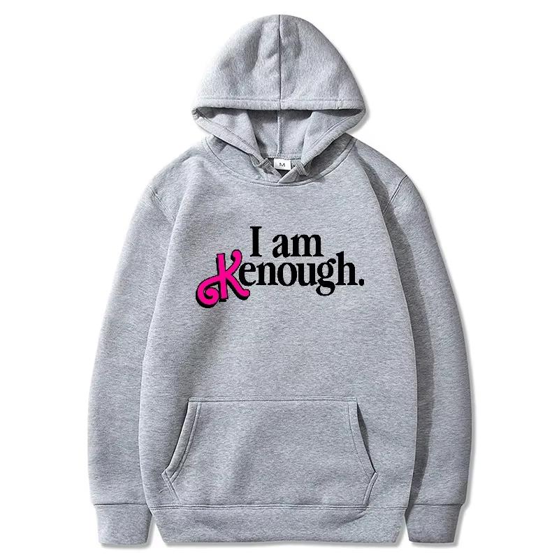 Kenough Hoodies Men Fashion I Am Kenough Graphic Printed Sweatshirts Women Casual Harajuku Streetwear Hooded Pullover Sudaderas
