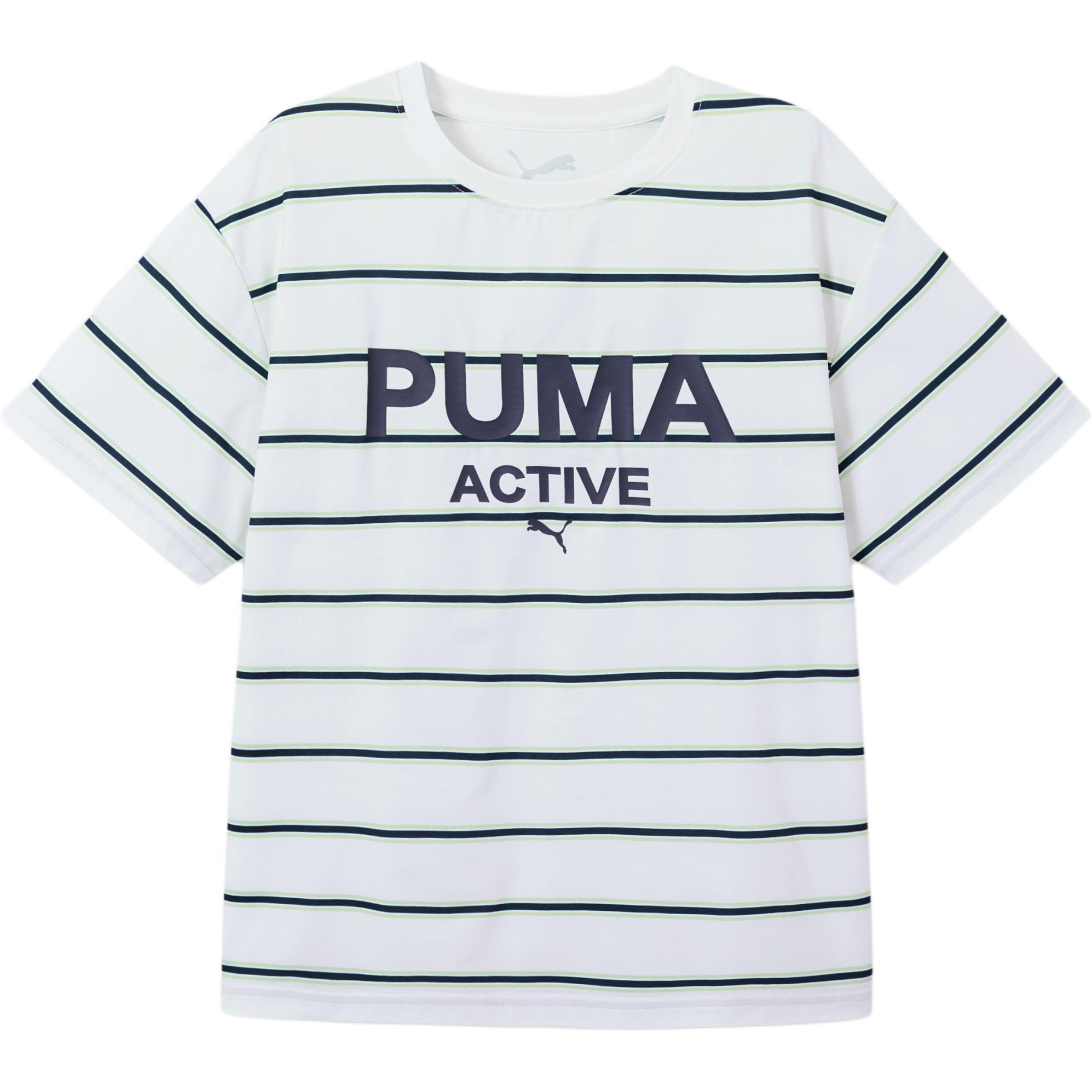 PUMA T Shirt White Green Unisex 353226117212-00314 110