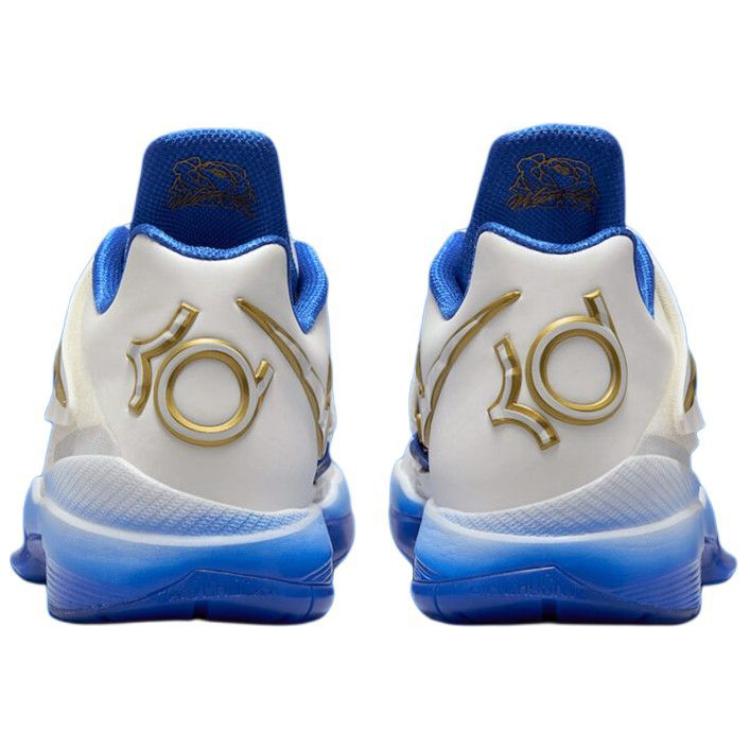 Nike Zoom KD 4 The Real MVP - Summit White Unisex Sneakers Hyper-Royal Metallic-Gold IB3546-100