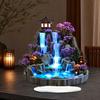 Yousheng 2Pcs Tabletop Rockery Ornaments, 2D Acrylic Rockery Waterfall Decoration with Base, Chinese Style Rockery Ornament for Desk And