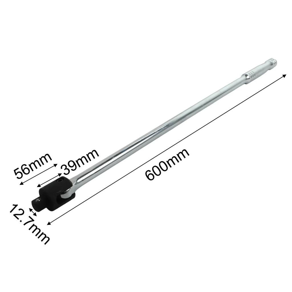 Heavy Duty 24in Socket Wrench with 1/2 Inch Connector and 180 Degree Swivel for Vehicle and Equipment Maintenance