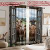 2D Flat Photography Backdrop Popular Photography Backdrop Curious Cows At 100% Polyester Family Party Use for Indoor