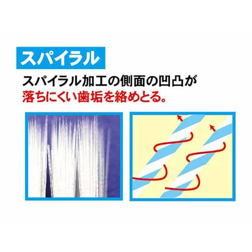 LAPIS, the God of Toothbrushing: Dental Toothbrush, Regular, Spiral Gray Flat Bristles, Set of 7, LA-211PET Gray