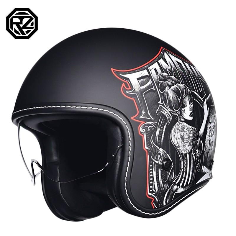 ABS 3/4 Motorcycle Helmet Adults Unisex Full Face Protection Half Scooter Commute Safety