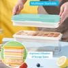 Ice Cube Tray with Stackable 2 Ice Trays Silicone Ice Cube Molds with Storage Bin For Freezer 64 Nuggets