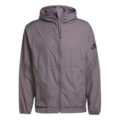 City Escape Windbreaker Loose Fit Hooded Long Sleeve Jacket Men Jacket Rock-Grey JF3292