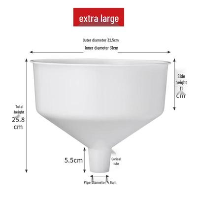 Tangyu Vit Förtjockad Plasttratt