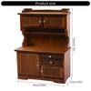 Wooden Miniature Sideboard Cabinet with Functional Door for 1/12 Dollhouses Furnishing Realistic Landscape Scene Decors