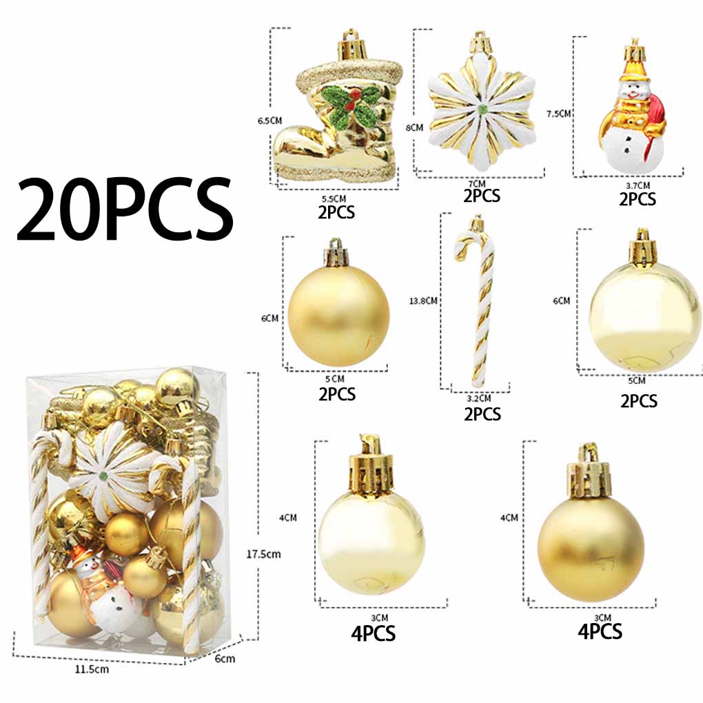 

29/20Pcs Christmas Tree Balls Hanging Pendant Candy Cane Pine Cone Ornament Set Christmas Home Decoration 2025 Navidad New Year