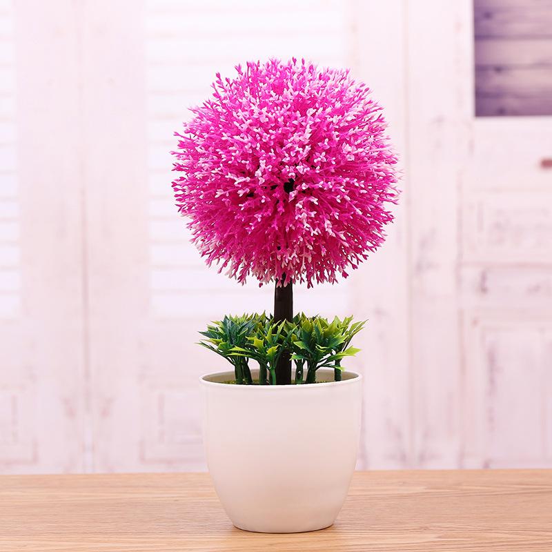 Artificial Plants Potted Bonsai Green Small Tree Plants Fake Flowers Potted Ornaments for Home Garden Decor Party Hotel Decor