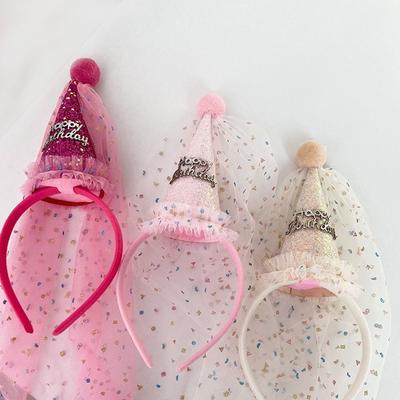 Hair Decor Happy Birthday Hair Accessories Girls Hair Hoop Korean Style Headband Birthday Hairband