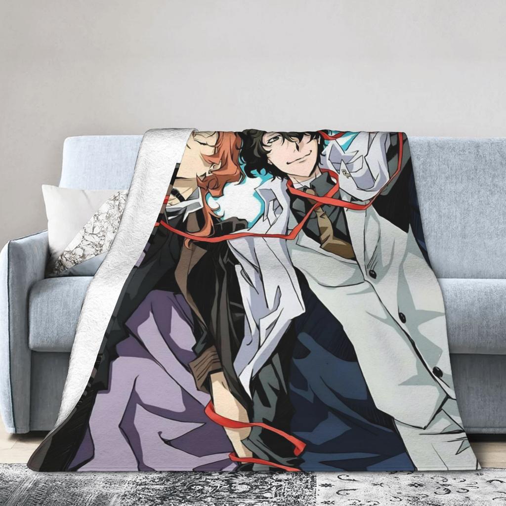 Dazai Bungo Stray Dogs Blankets Super Soft Funny Plush Throw Blanket For Kids Adult Couch Bed Flannel Bedspread Bed Cover