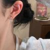Zirconia Bow Studs: Elegant Simple Earrings, Sweet Fresh Ear Accessories