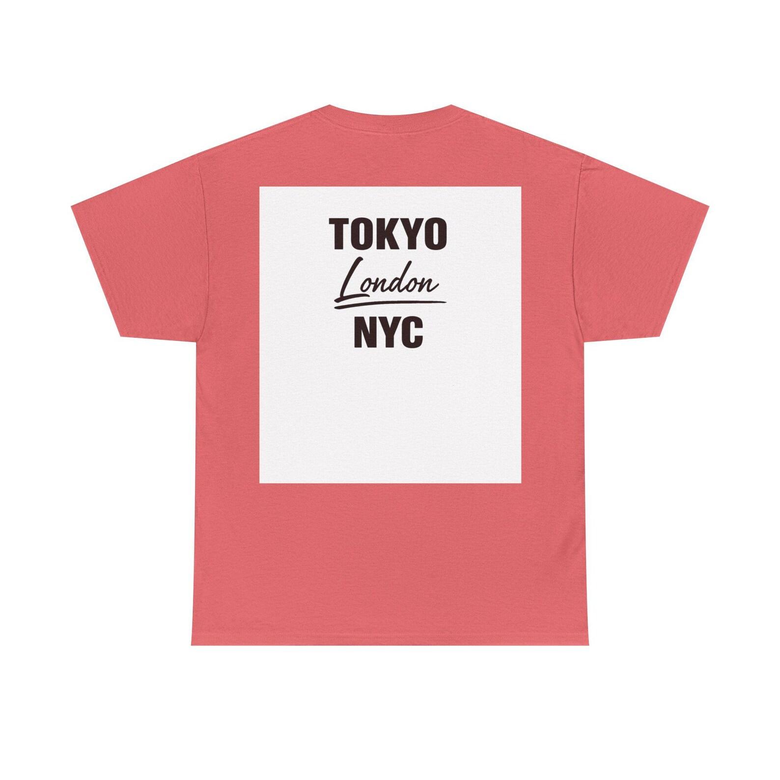 Tokyo London NYC Tee | City Typography Graphic T-Shirt 2XL