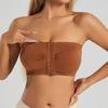 Sexy trägerlose BHs mit Knopfleiste vorne für Damen ohne Bügel nahtlose Bralettes Damen kabelloser BH weiche Stütze große Größen Bustier