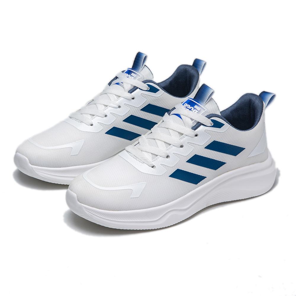 

Autumn sports shoes cold sticky mesh shoes men s students classic three bars breathable casual lightweight running shoes 45 білий