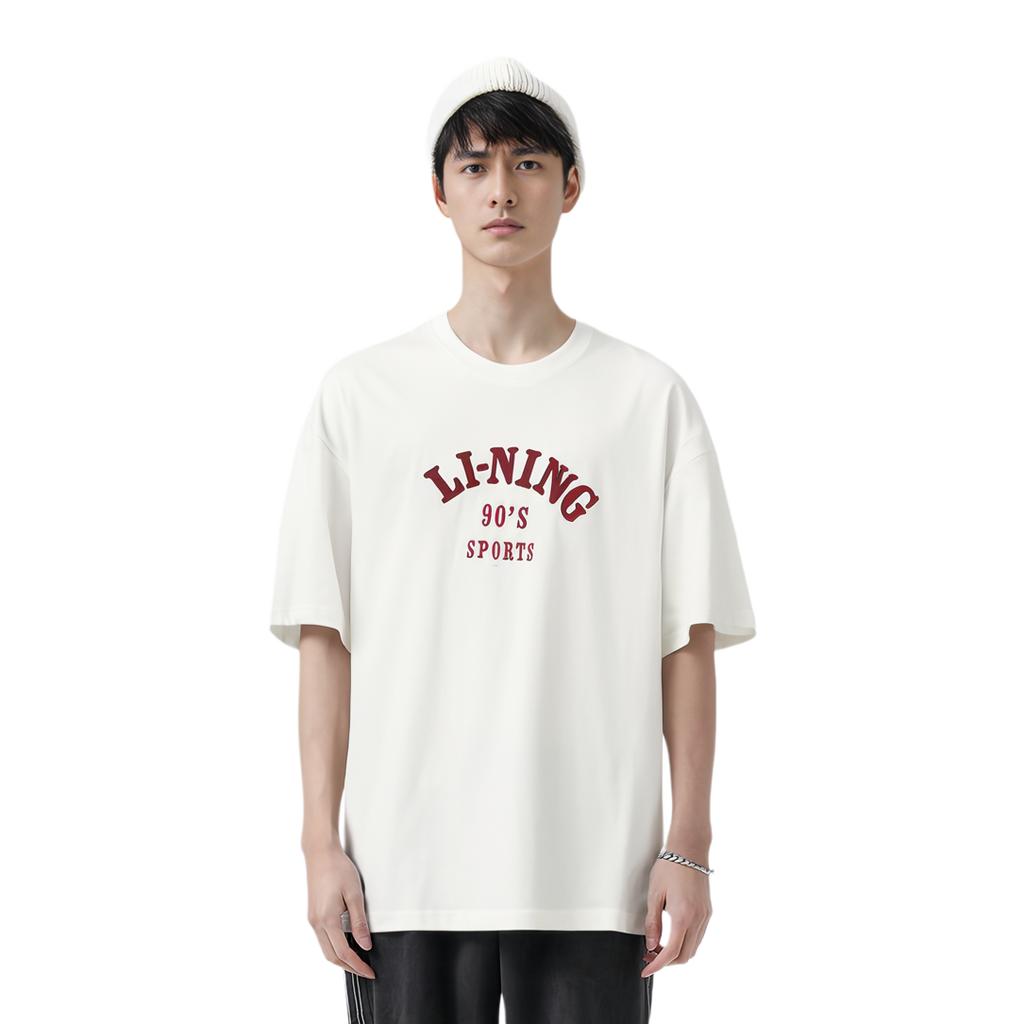 Li Ning Weekend Youth T Shirt Unisex Ivory AHSU683-8