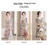 Chiffon V-neck Printed Dress for Women 2025 - Elegant Two-Piece Style for Middle-aged and Elderly Summer Fashion