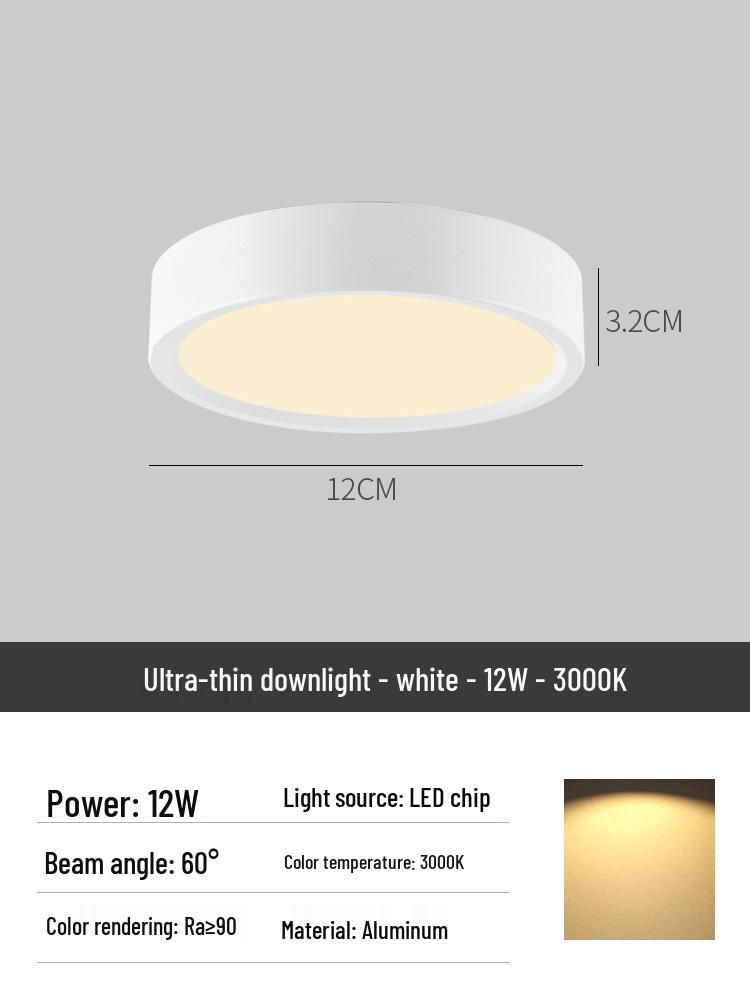 Surface Mounted Anti-Glare Round Downlight for Hallway or Foyer