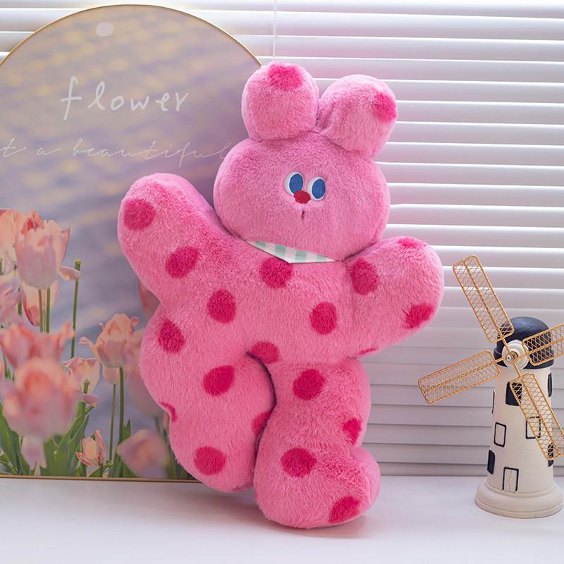 Polka Cartoon Dopamine Dot Cat Rabbit Puppy Plush Toy Children Doll Companion