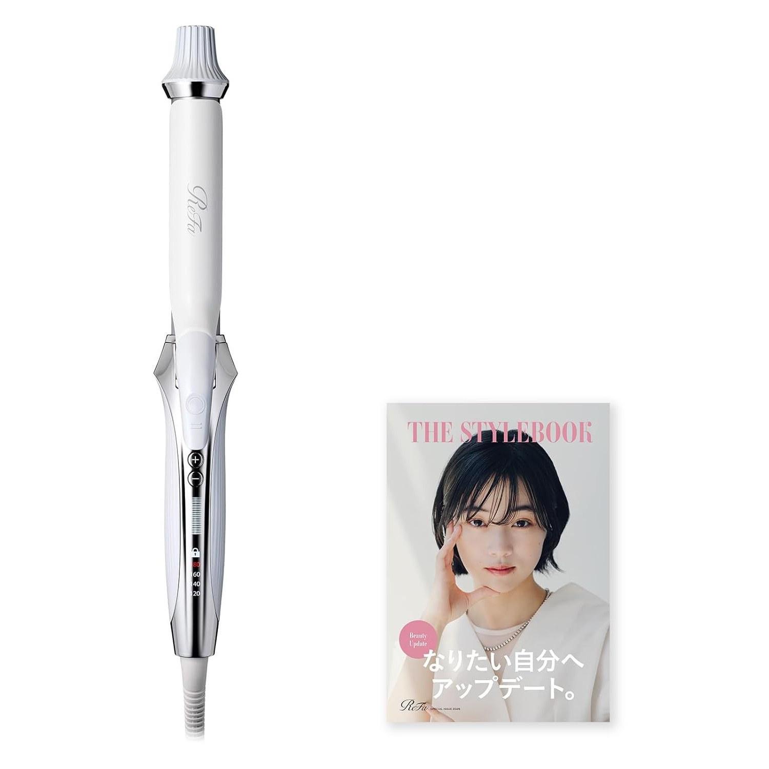 model ReFa CURL IRON PRO 26mm White guidebook Hair Shine Non-damaging Gift International compatibility Curling AM-HL-03A