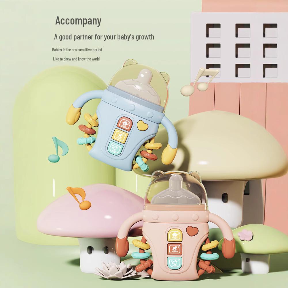 Baby Soothing Teether Rattle: Educational Toy for 0+ Months