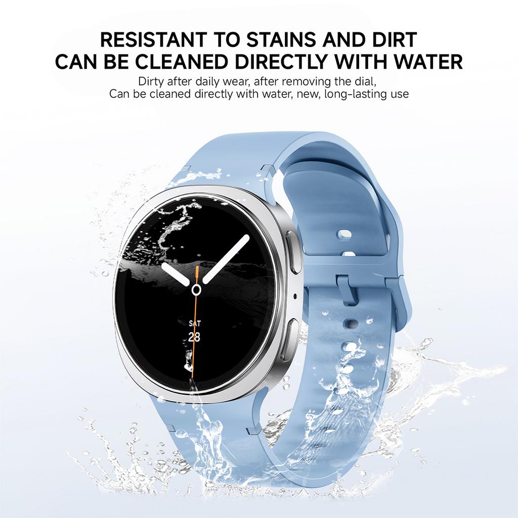 Original Strap For Samsung Galaxy Watch 8 40mm/44mm Silicone Smart Watch Sport Bracelet Correa Galaxy Watch8 Classic 46mm Band