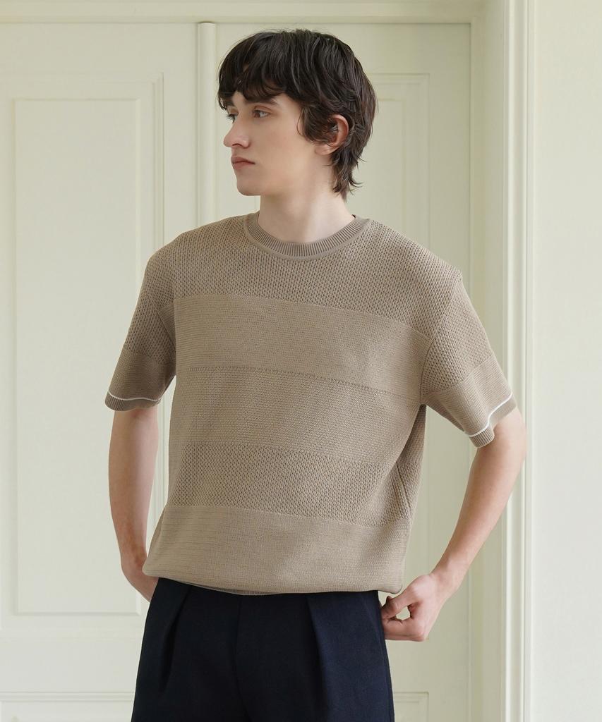 PELOTE Round Mix Short Sleeve Knit