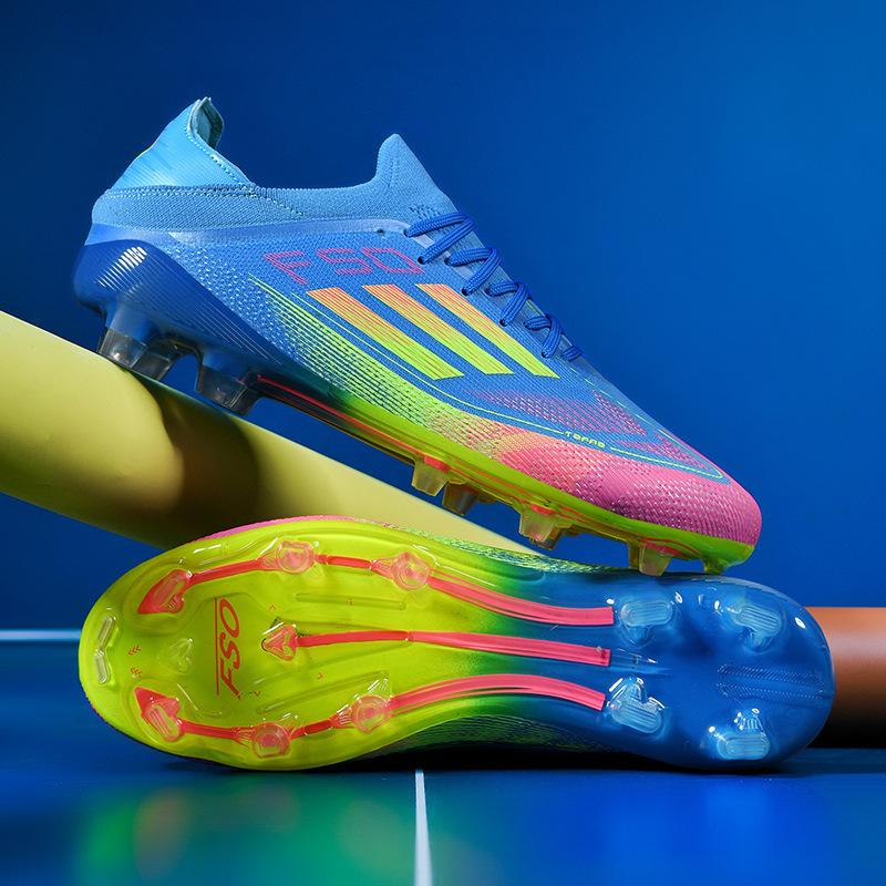 Putian Nahtlose Fly-Woven Fußballschuhe Herren Niedrig geschnitten Jugend Lange Nägel Und Gebrochene Nägel Trainings-Sportschuhe