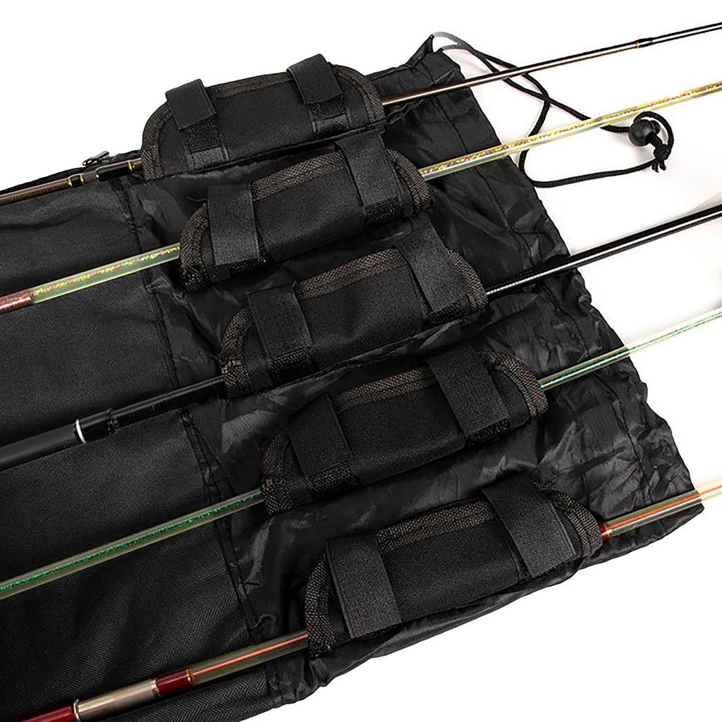Outdoor Fishing Rod Bag Cylinder Shape Multi Functional Fishing Rod Storage Case Portable Fishing Gear Carrying Bag with Adjustable Shoulder Strap