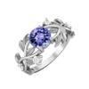 6MM Round Tanzanite Gemstone 925 Sterling Silver Solitaire Ring