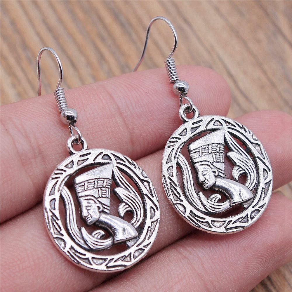 Classic Fashion Pharaoh Chief Ankh Cross Amulet Earrings Layered Valentine's Gift for Prom Nights