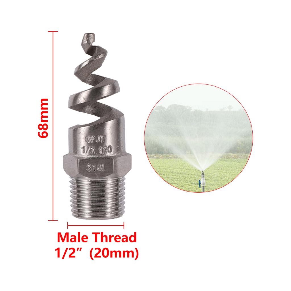 1/4" 3/8" 1/2" 3/4" 1" Male Spiral Cone Spray Nozzle Cooling Tower Cooling Dust Collector Sprinkler Garden Yard Lawn Sprinkler