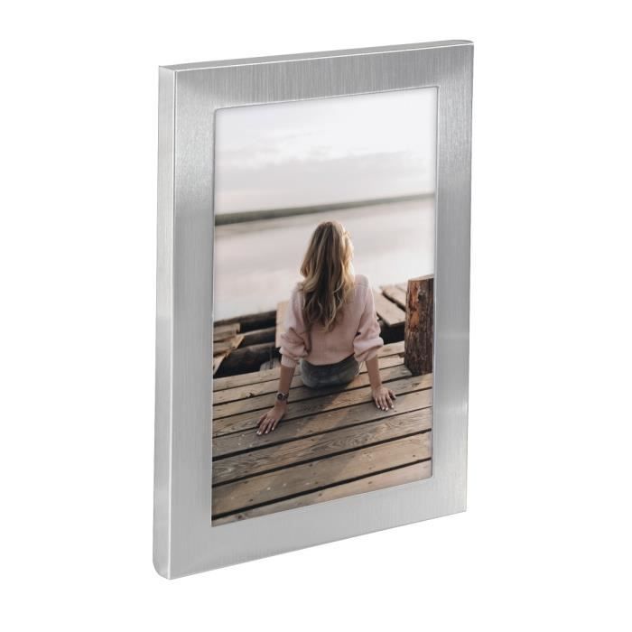 Cadre Photo - HAMA - RIVA - Argenté - 10 x 15 cm - Velours de qualité supérieure