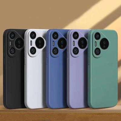 For Huawei Pura 70 Pro Case Pura 70 Pro Cover Liquid Silicone Plain TPU Anti-drop Matte Phone Protector Huawei Pura 70 Pro Case