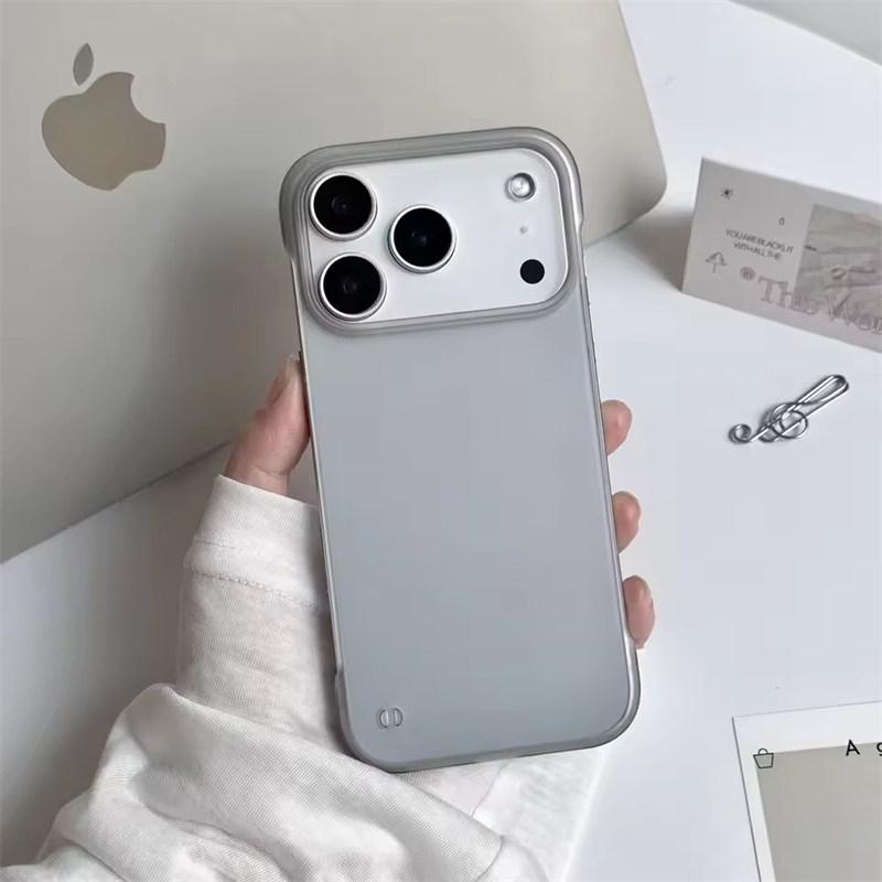 Ultra-Thin Frameless Case For iPhone 17 Air 16 15 14 13 12  Pro Max Plus 17Pro Glossy Hard Matte Slim Breathable Funda Coque