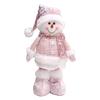 Christmas Charming Pink Height-Adjustable Snowman Santa Claus and Reindeer Christmas Decorative Items Holiday Home And Office De