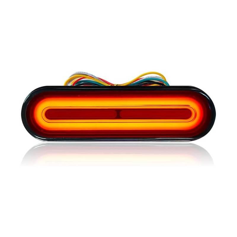 Universal Motorcycle Brake Light With Turn Signals 12V-80V Compact Dual Color Dirt Bike Light Waterproof For Atv Tail Light