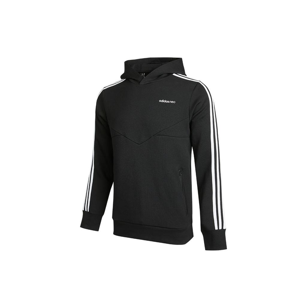 Adidas Neo Sports Casual Hooded Pullover Sweatshirt Men Sweatshirt Black GQ2868