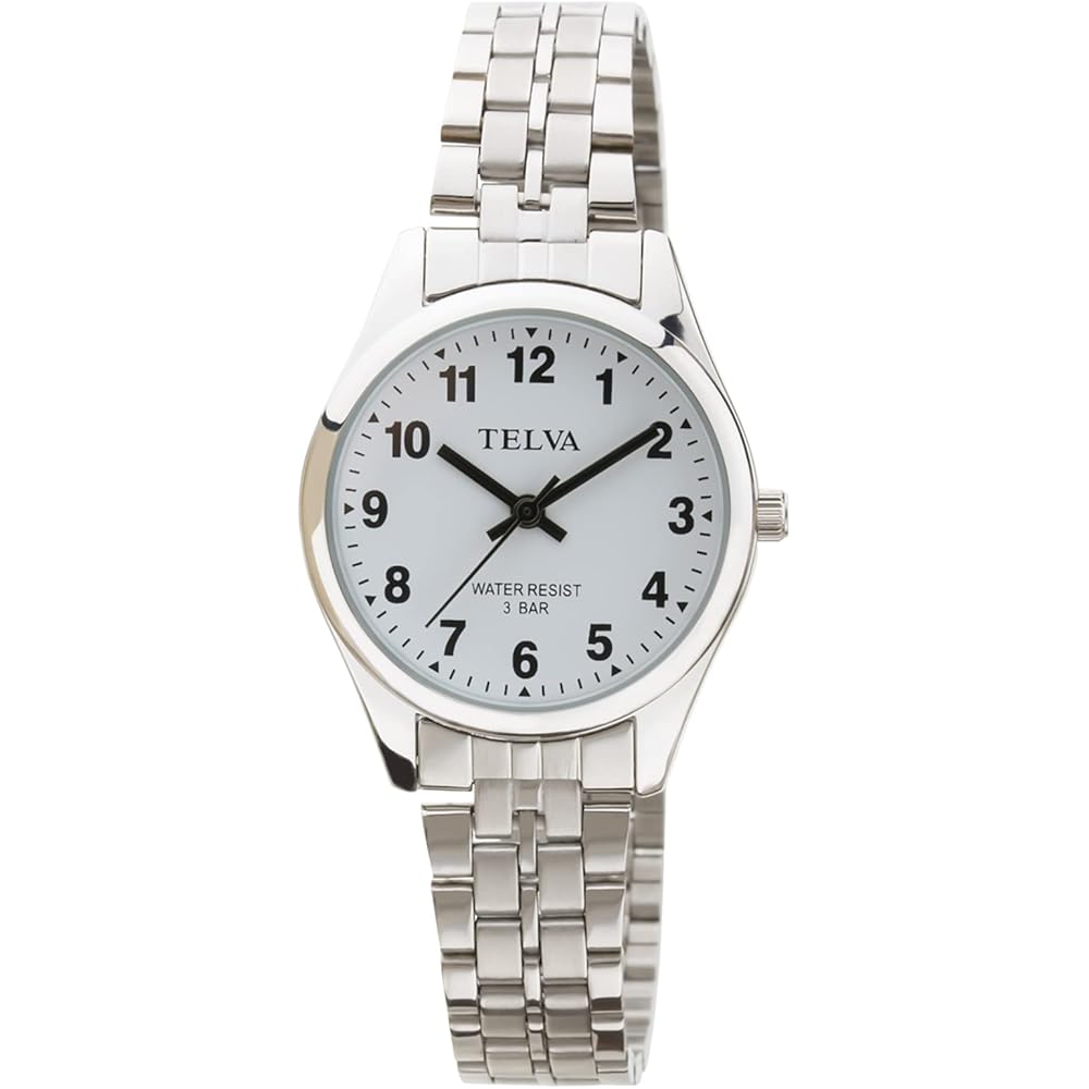 Crepha Analog Quartz Watch Women s Waterproof 3ATM Stainless Steel Band 14mm White Silver TE-AL148-WTS