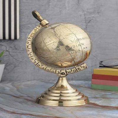 Maritimer Messing-Globus, 21,59 cm, Prunkstück, Heim- und Bürodekoration