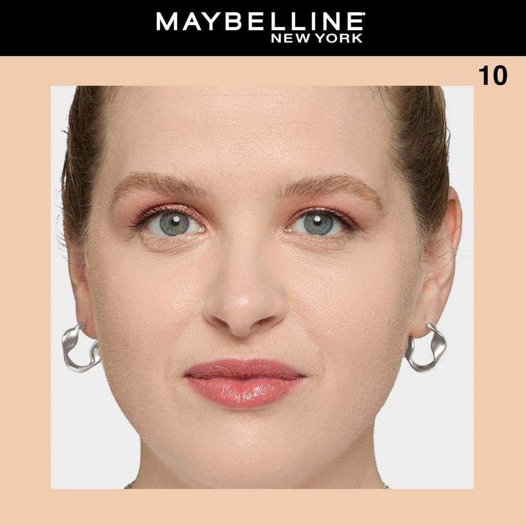 Maybelline Korektor New York Fit Me Makijaż w Płynie Pełne Krycie Matowe Wykończenie 10, 6,8ml Jasny Odcień Beztłuszczowy Długotrwały Naturalny Wygląd