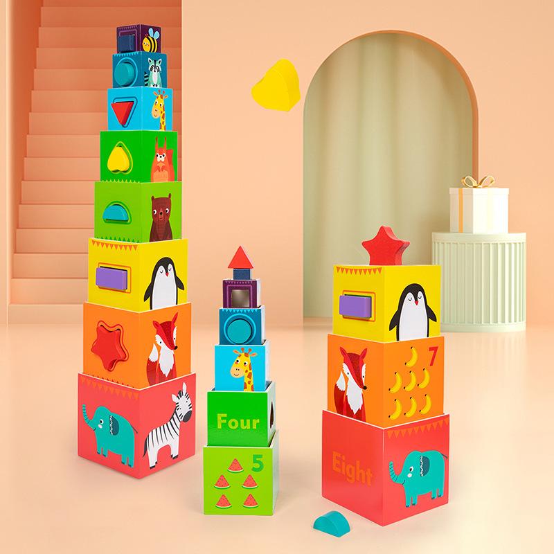Cross-border Early Childhood Puzzle Set: Cartoon Numbers & Logic Stacking Toy